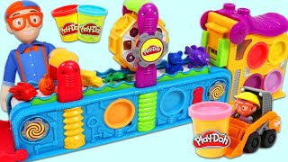 Learn Rainbow Colors With Blippi At The Mega Fun Factory!