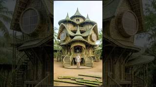 “Amazing Bamboo Dream House 🏡🌿 | Unique Eco-Friendly Home Design”