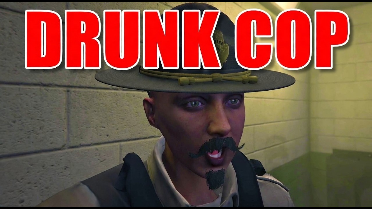 Drunk Man Arrested by Drunker Cop | FiveM RP