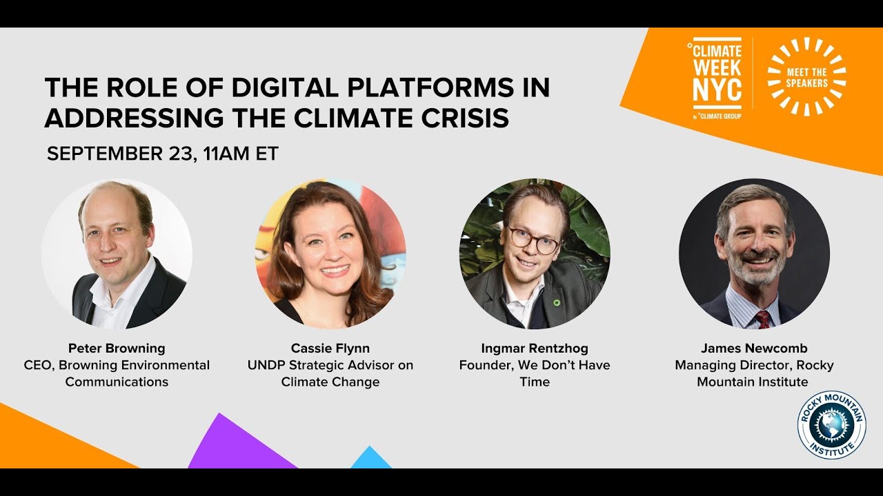 Climate Week 2020 Webinar  The Role of Digital Platforms in Addressing the Climate Crisis