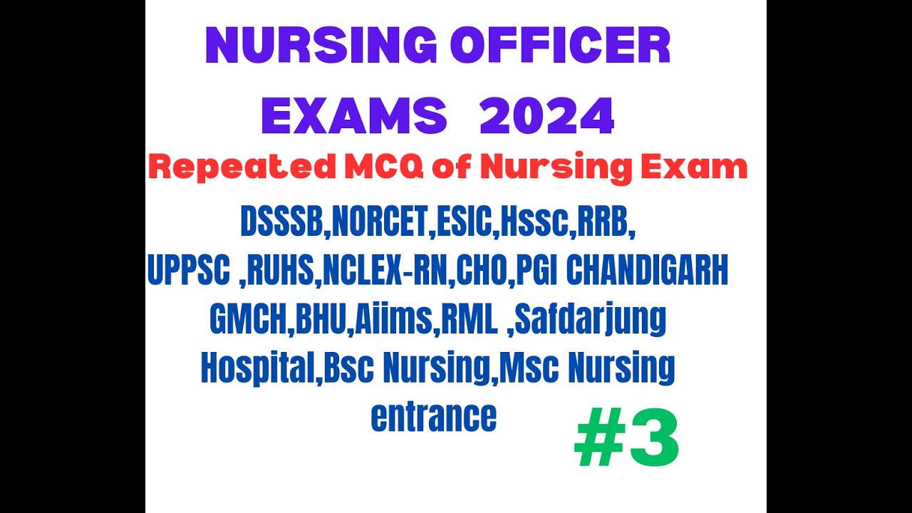 NORCET MCQs2023/previous year question/Medicalsurgical/NURSING exam/dsssb/cho/esic nursing exam