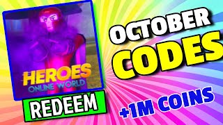 All *Secret* Heroes Online World Codes 2022  Codes for Heroes Online World  2022 - Roblox Code 