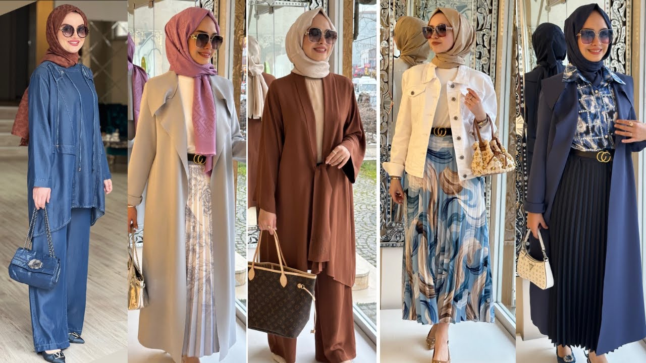 أشيك  تنسيقات من ملابس محجبات موضة  ربيع وصيف 2024🌟 Simple hijab tutorial 🌟 Hijabi girl 🌟 modest