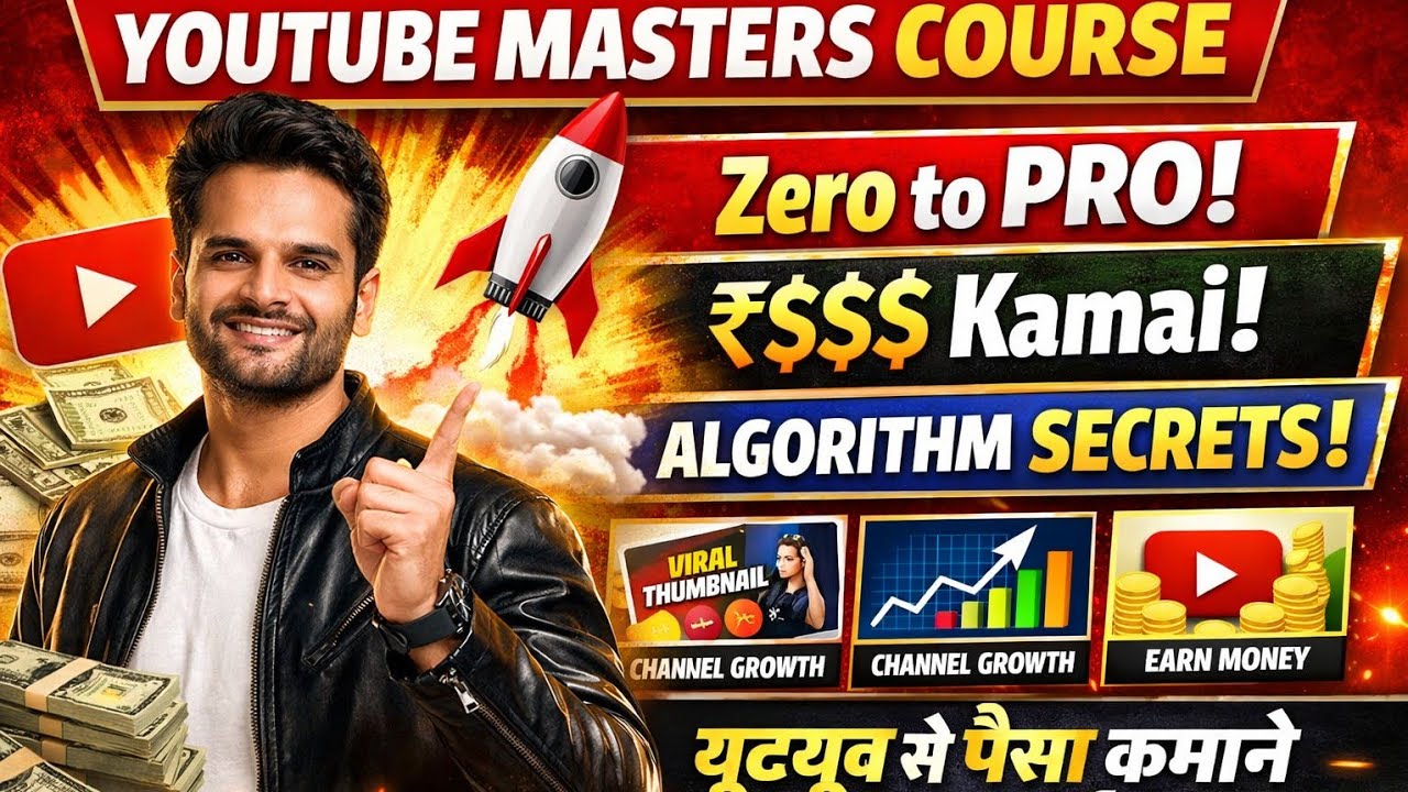 YouTube Masters Course 🚀 | Zero to Pro YouTube Growth Strategy in Hindi 