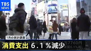 お年玉や美容サービスも減る・・・ １月家計調査で消費支出は６．１％減少