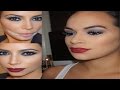 Kim Kardashian Look| Blue eyes w/ bold lip|