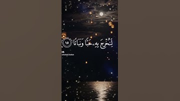 سورة النبأ وجعلنا الليل لباسا وجعلنا النهار معاشا