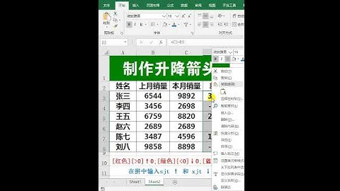 阿伟Excel教学 Excel制作升降箭头 #excel #excel技巧 #Excel教学 #主播中心 #快手创作者中