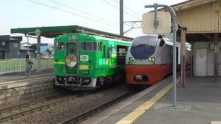 JR川部駅　特急つがる3号 青森行き通過【E751系・奥羽本線・2043M】　2022.05.07