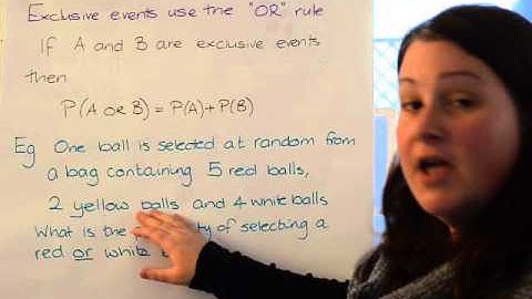 Ms Tyler-Cole Probability Lesson 2  - Exclusive events