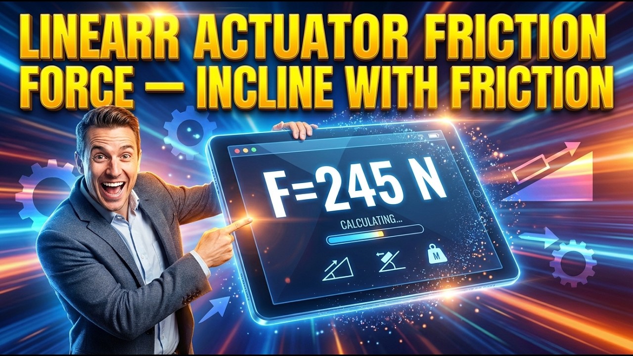 Linear Actuator Friction Force Interactive Calculator  Incline with  Friction