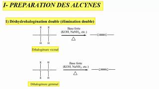 Hydrocarbure SMC S4 Préparation des alcynes déshydrohalogénation dihalogénure vicinal-gémininal #20