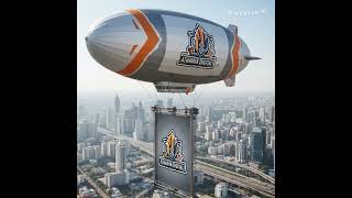Hyper-Realistic CGI Blimp Billboard for Atharva Digital | Next-Gen Branding