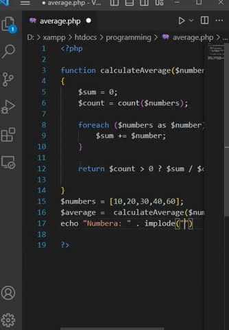 PHP Program to Calculate Average Using Arrays || Program to find ...