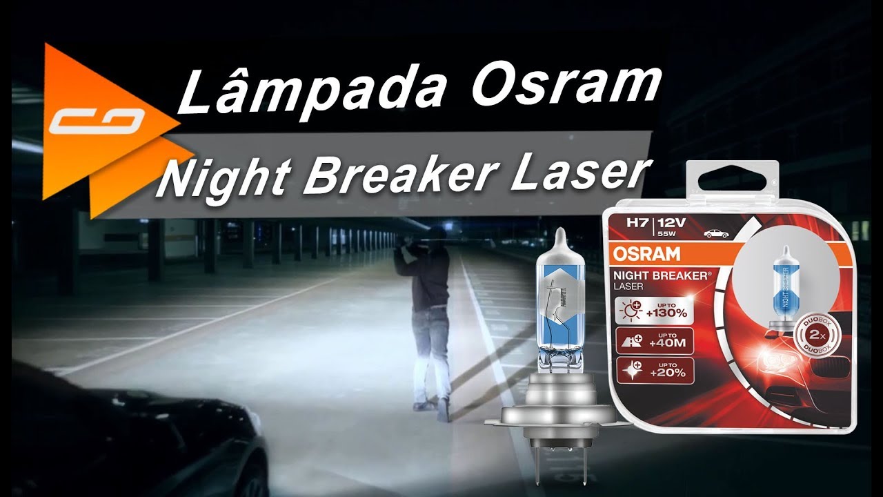 Lâmpada H7 Osram Nightbreaker 200 3900k 55w 200% +Luz