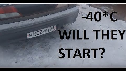 Extreme car cold start compilation #113 -40*C Siberia | Запуск двигателя в мороз -40