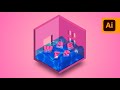 How to make Professional 3D Water Texture  in Adobe Illustrator (3D Design) 💧🔥