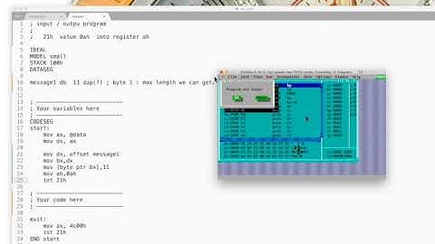 input / output of strings Assembly 8086