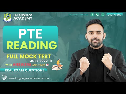 PTE Reading Full Mock Test with Answers | July 2022-II | Language academy PTE NAATI & IELTS Experts