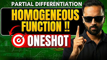 Homogeneous Function | Partial Differentiation | One Shot | Pradeep Giri SIr