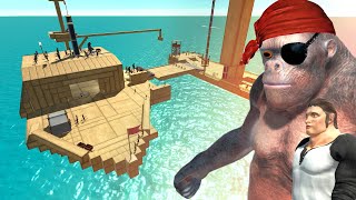 Pirates Attacked Fishing Boat But They Were in For Surprise in ARBS | Animal Revolt Battle Simulator