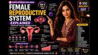 Female Reproductive System Explained | Human Reproduction | SSC Biology 2027 screenshot 4