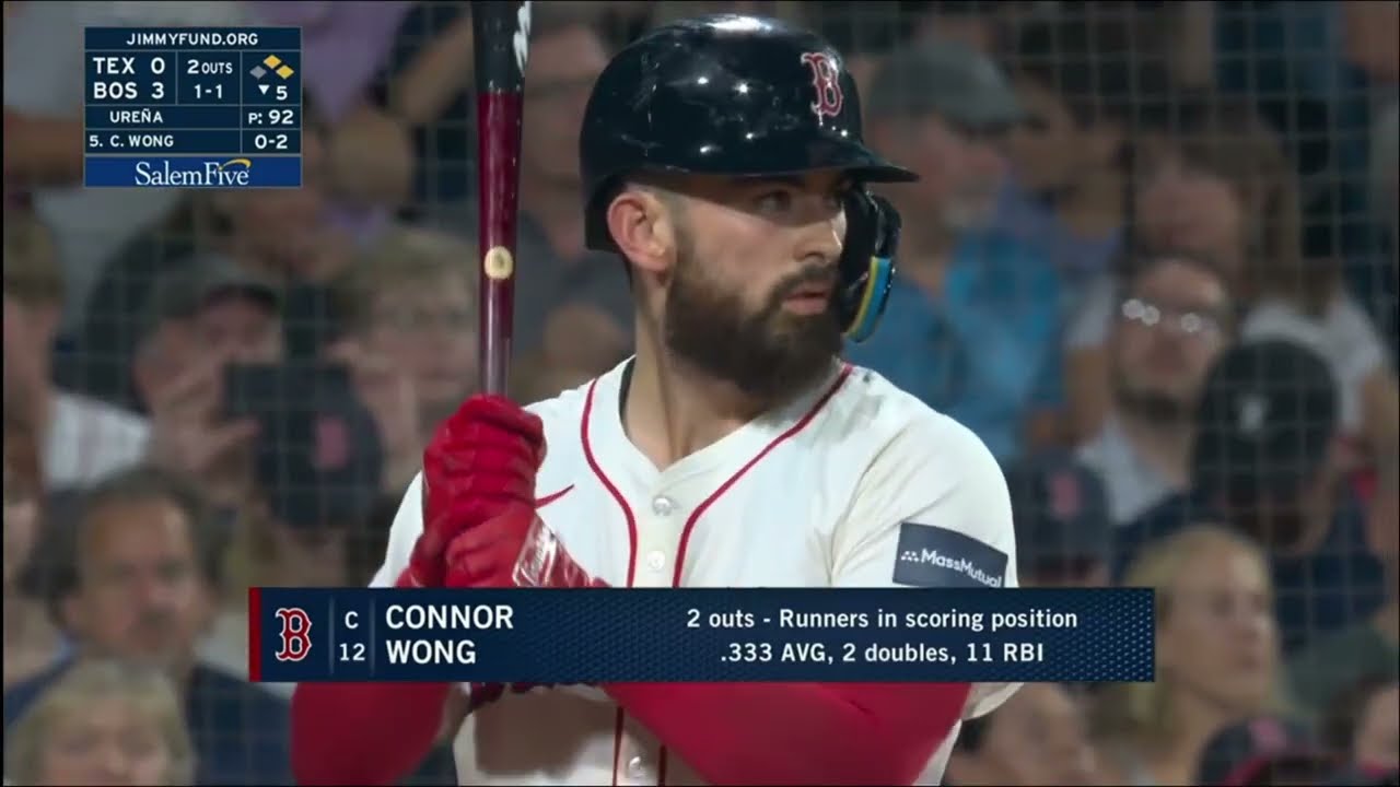 NESN and WEEI calls of Connor Wong's big 3-run Home Run TEX @ BOS 08-13-2024