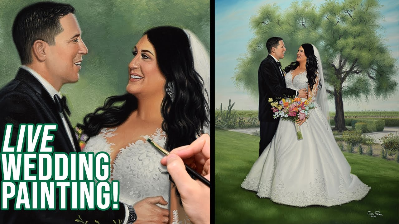 California Live Wedding Painting! | Fine Art Portraits!