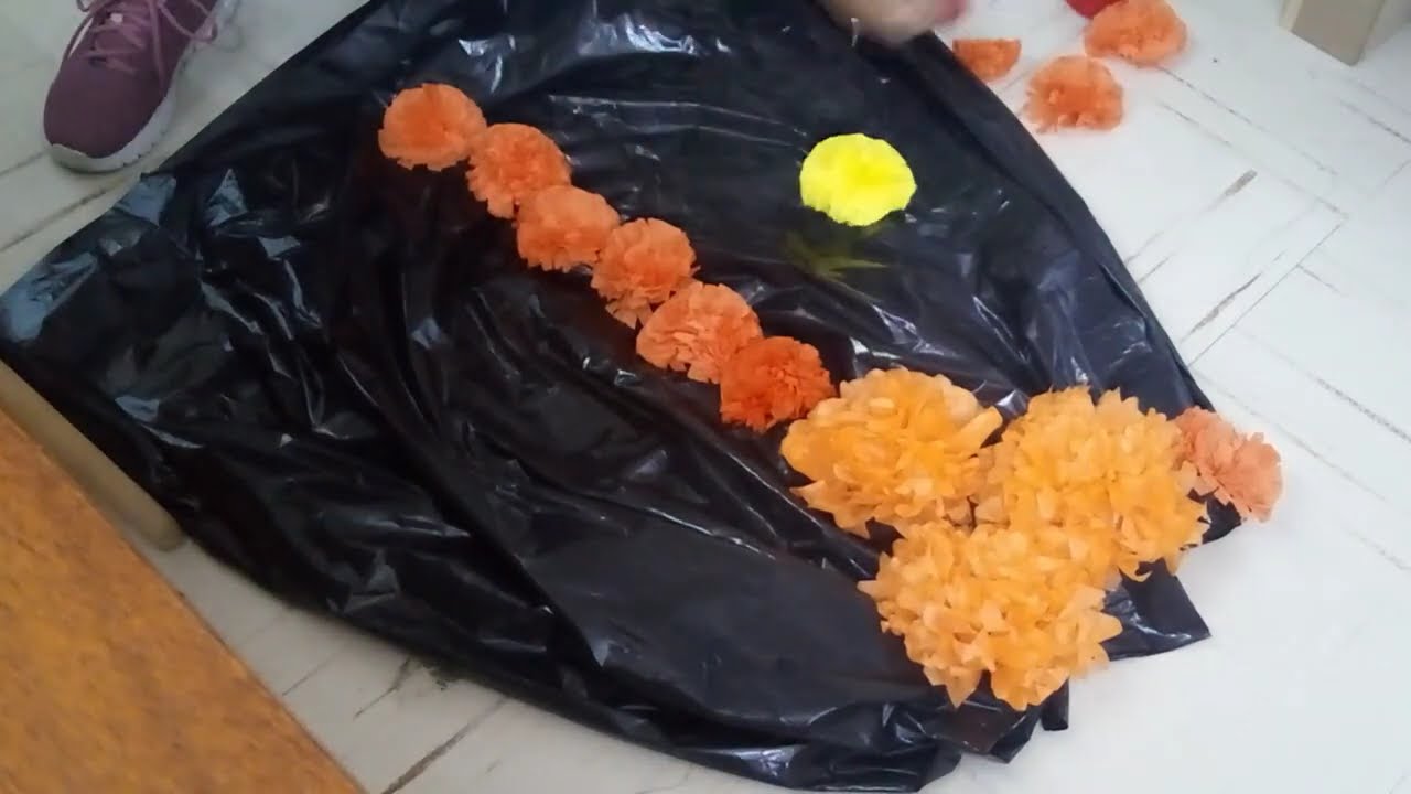 vestido de catrina CON BOLSAS DE BASURA/ dizfras de CATRINA