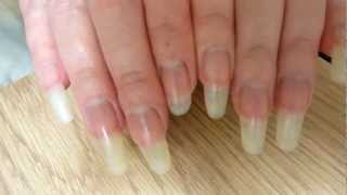 long natural fingernails clear