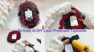 💗 DIY Lace Photocard Sleeve|🎀Easy Tutorial Card Toploader for Your Cards 📌Kpop Anime Card Holder DIY