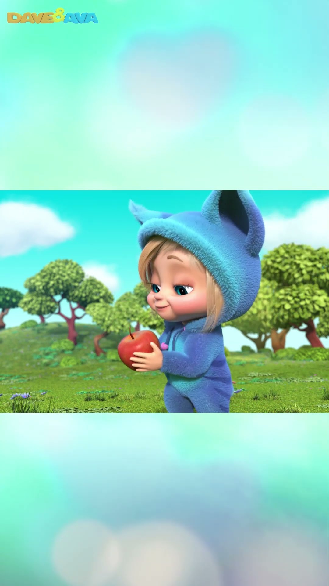 ? Five Apples in the Apple Tree | Dave and Ava Nursery Rhymes \u0026 Baby Songs #Shorts | Kids Songs ?