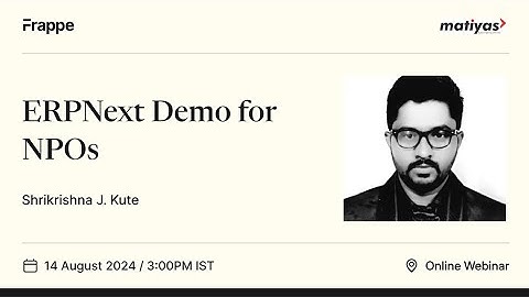 ERPNext Product Demo for Non-Profit | Matiyas Solutions