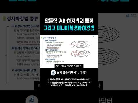 확률적 경사하강법의 특징 그리고 미니배치경사하강법