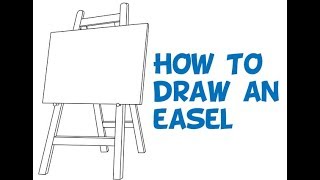 How to Draw an Easel Easy Step by Step Drawing Tutorial for Beginners 