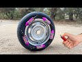 EXPERIMENT: XXL Turboengine and Sports Car Wheel