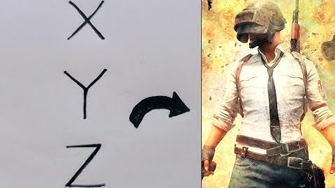 PUBG drawing from XYZ step by step // sahithi all in one platform