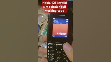 Nokia 105 Invalid Sim Solution Full Working Code 💯💯✅💯💯✅