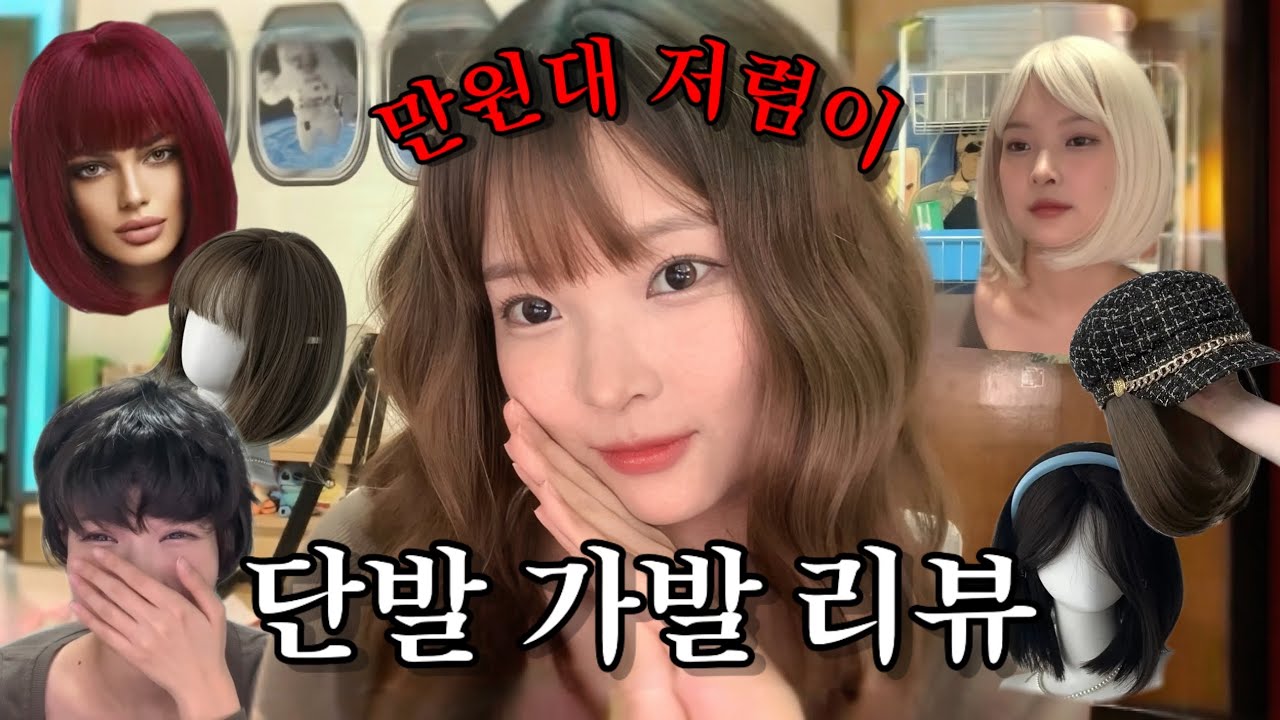 테무 단발 가발 10개 싹싹리뷰 • 존예 가발 발견!! (테털 2회: 단발 가발편)
