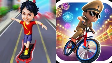 Shiva Skater Hero VS Little Singham Cycle Race 2024 Gameplay Android, ios