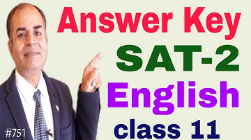 answer key english class 11 sat2 by Vijay Kumar