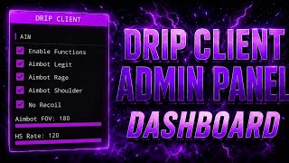 Drip Client Admin Panel Dashboard | Hg Cheats Admin Panel Dashboard | Prime Hook Admin Panel 🔥🔥🔥