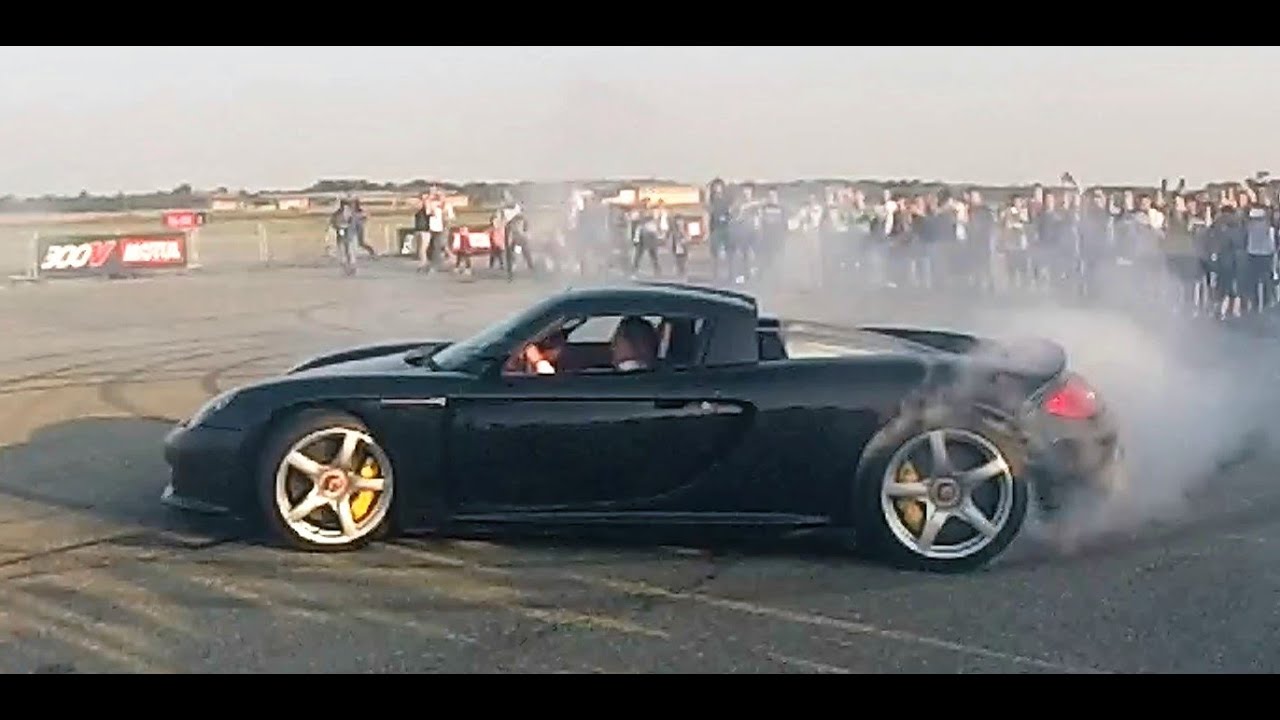 Porsche Carrera GT Drift - Cars & Coffee 2016 - Full HD - YouTube