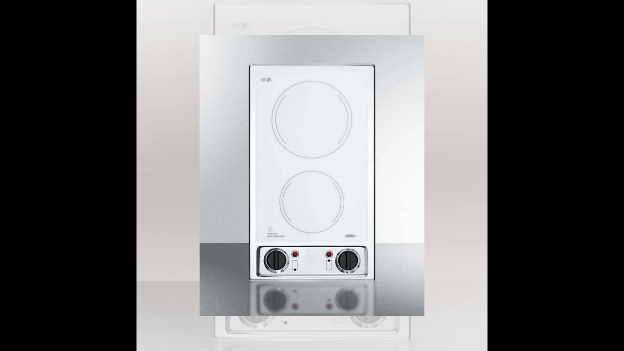 Summit 12" Wide 115V 2-Burner Radiant Cooktop ADA Compliant White