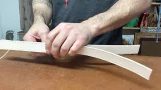 Hand Stitching Flat Natural Vegetable Tanned Briefcase Handle