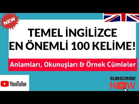 Temel İngilizce En Önemli 100 Kelime! | Most Common 100 Words for Beginners!