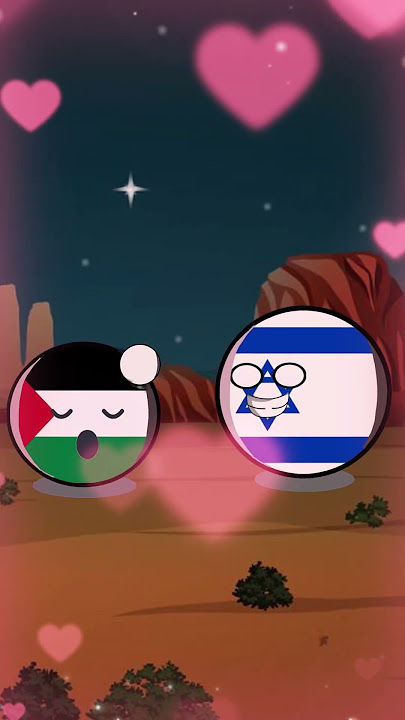 Israel dan Palestina #countryballs #israel #palestine #iran #indonesia #türkiye