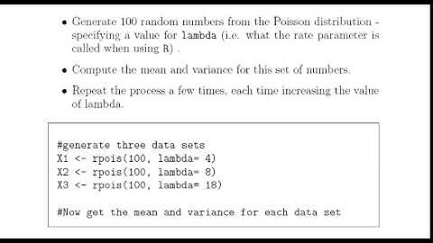 Poisson Randon Variables - R Programming