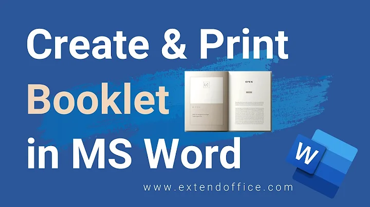 Create and print a booklet in MS Word – A step-by-step guide
