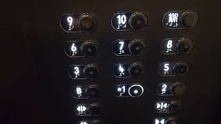 (ILLUMINATED BRAILLES!) Modernized Traction Elevators @ College Park Building - CSUF (#3)